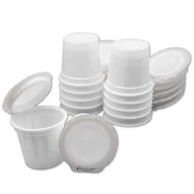 iFillCup, 12 Count White - iFillCup, fill your own Empty Single Serve Pods