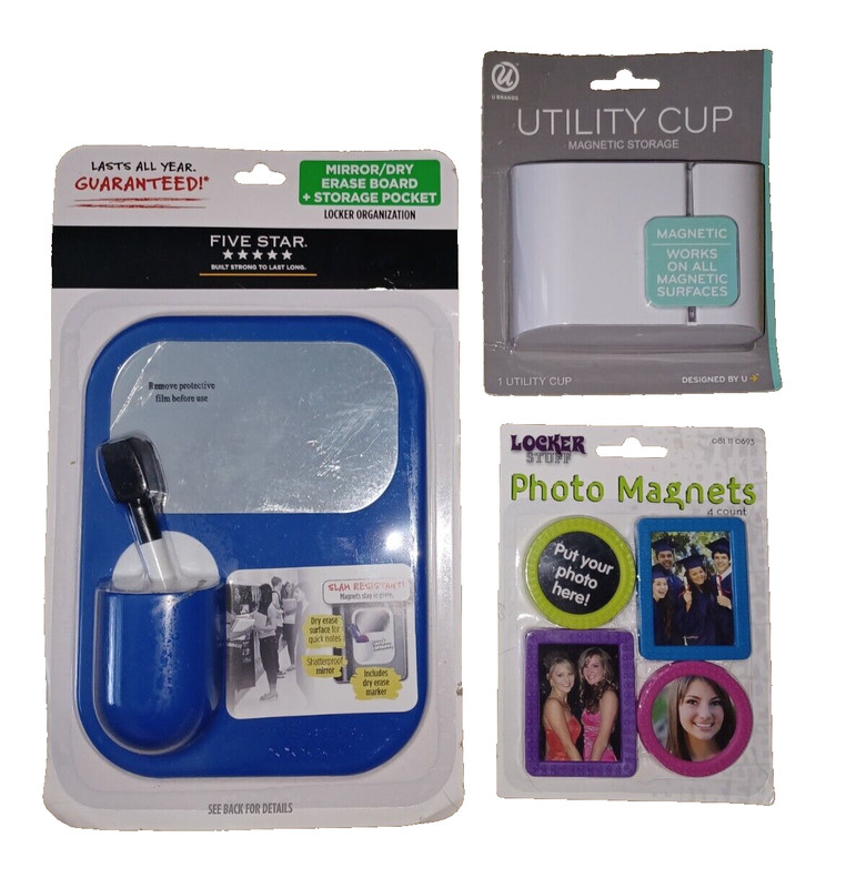 💥 Five Star Locker Lot New Blue Cup Dry Erase Marker Board Photo Magnet Mirror