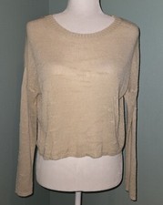 Forever 21 Sheer Beige Sweater Size Small