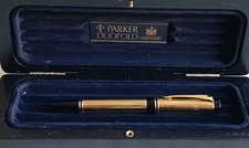Stylo Plume PARKER Duofold International Plaqué Or - Neuf Ancien Stock