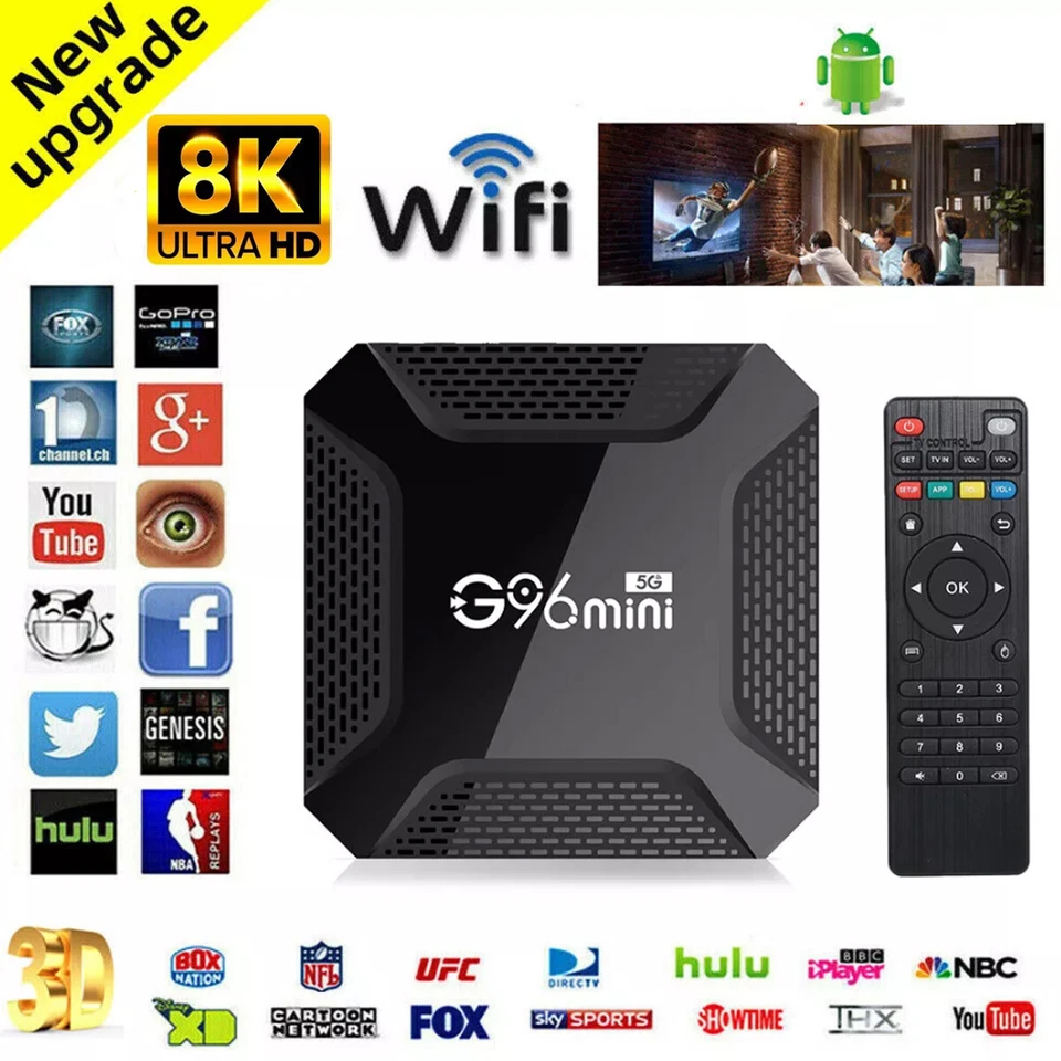 2025 Upgraded Smart Android 13.0 TV Box Quad Core 8K 2.4G WIFI HD Stream Player - Image 2 of 4