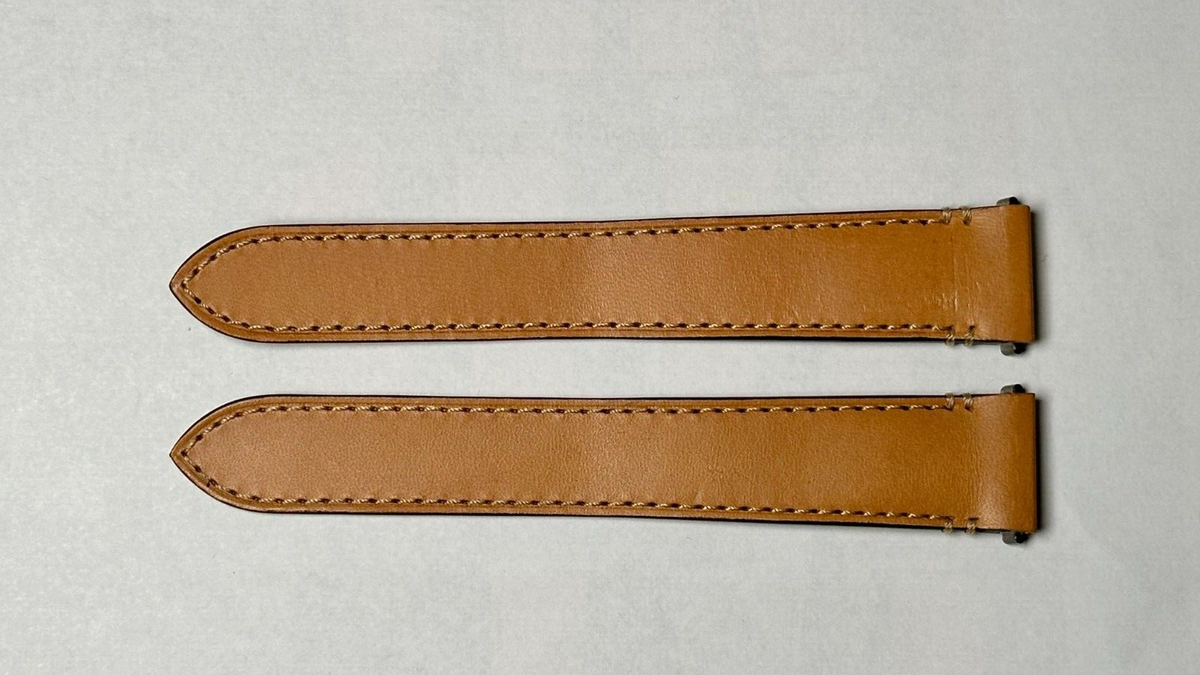 Cartier Santos Mid KD7HJABK 19X16mm Tan Calfskin Deploy Strap