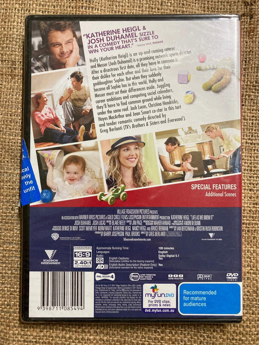 LIFE AS WE KNOW IT KATHERINE HEIGEL DVD Movie Film DRAMA COMEDY