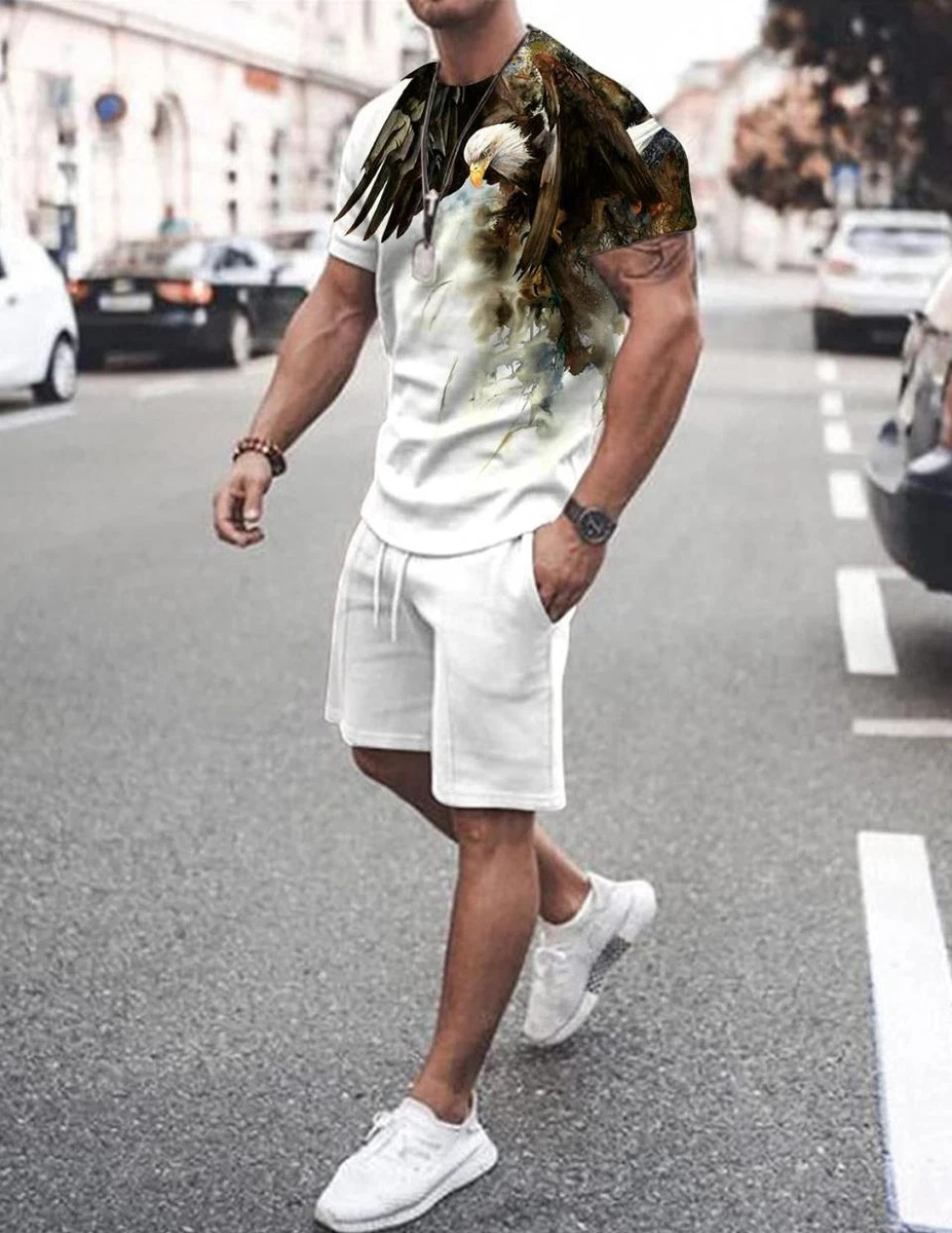 white graphic tee outfit men