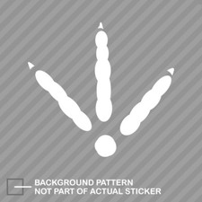 Turkey Tracks Sticker Decal Vinyl Walking Hunting Print