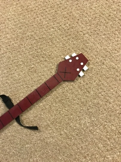 Guitarra Hacha Marceline - 33" Hecha a Mano Madera Cosplay Utilería | Disfraz Hora de Aventura Foto 3 de 4