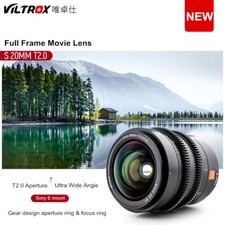 Viltrox 20mm T2.0 Wide Angle Full Frame Prime Cinema Cine Lens For Sony E mount