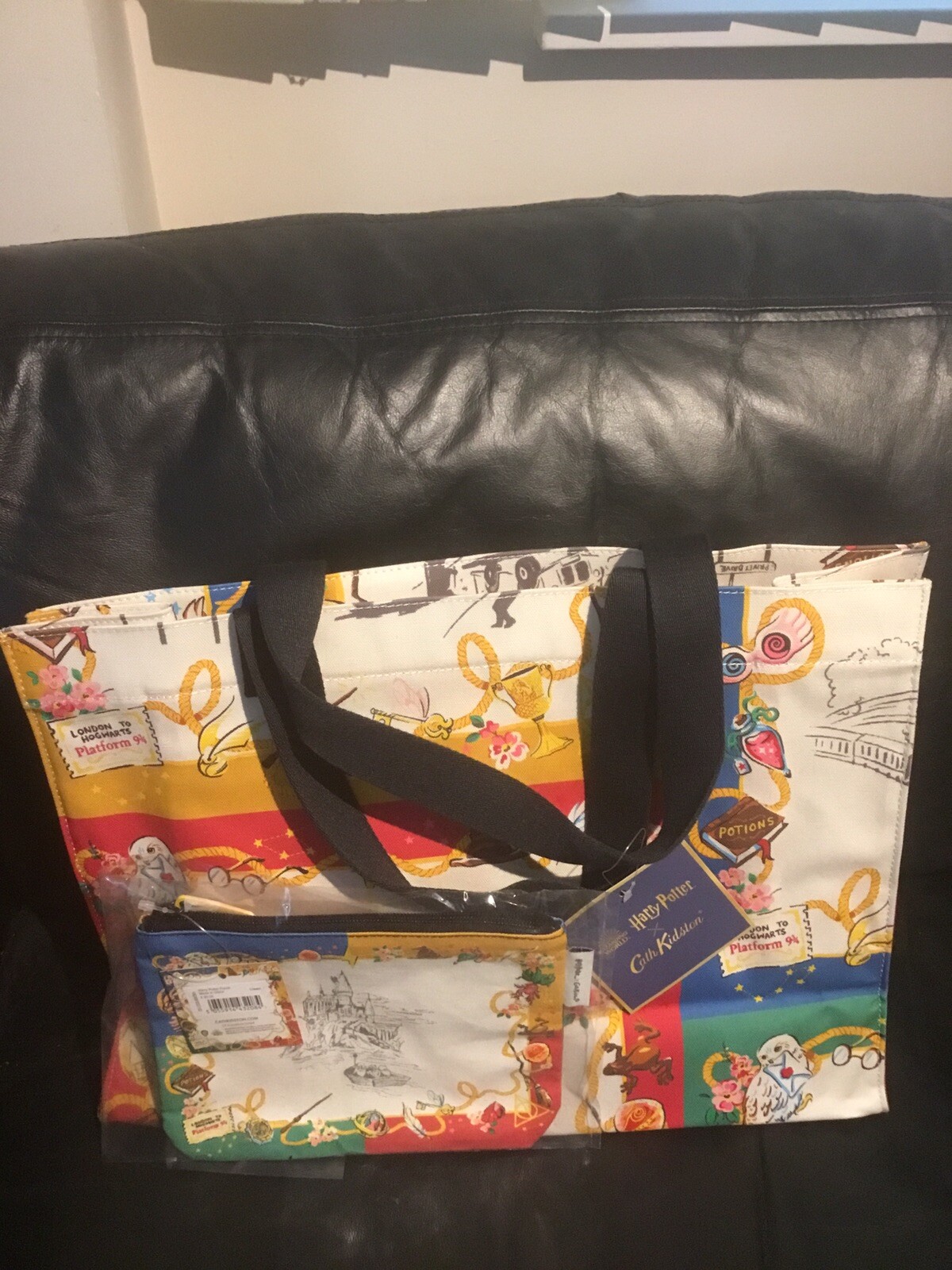 Cath Kidston Large Harry Potter Sidekick Tote and Pouch BNWT RRP £80