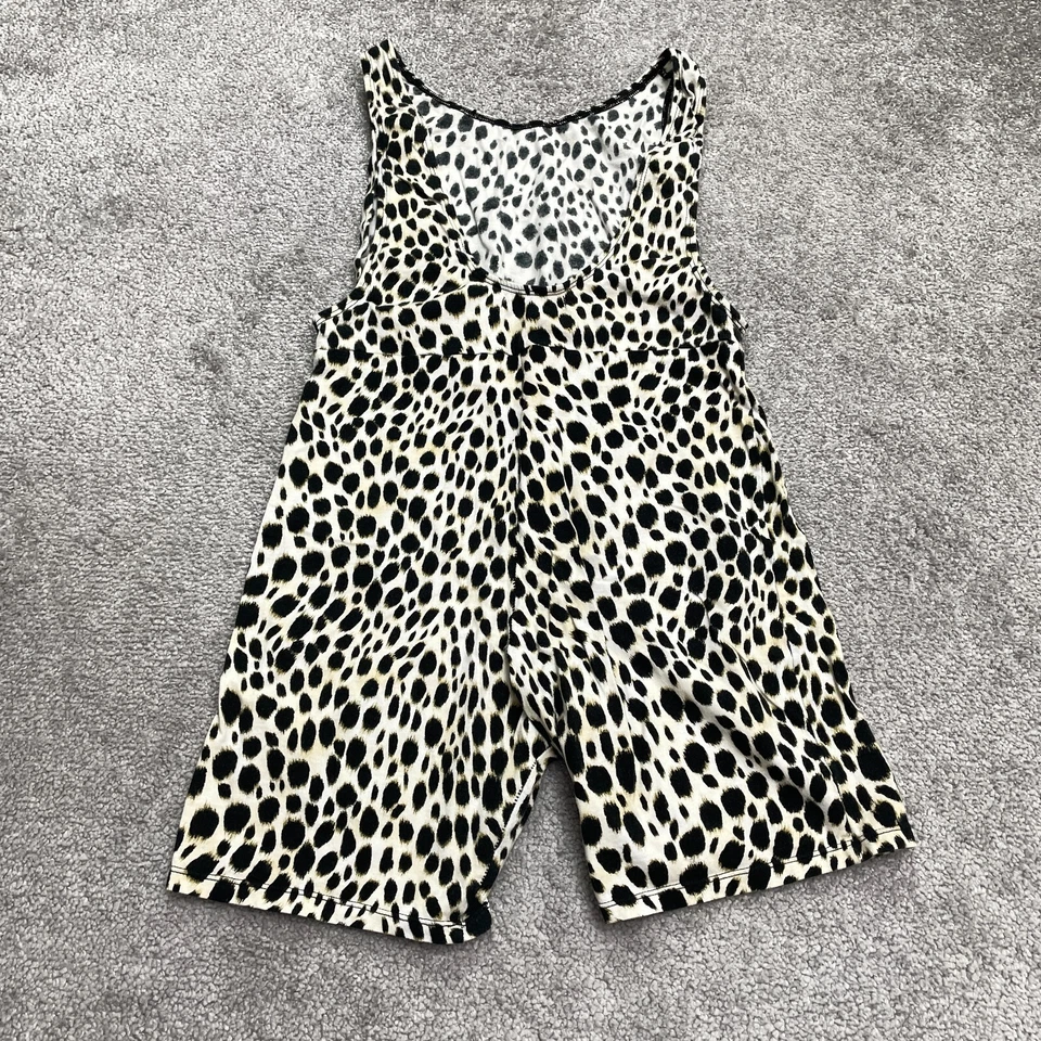 Motel Leopard Unitard Romper Womens Small Brown Black Animal Sleeveless Backless - Image 2 of 4