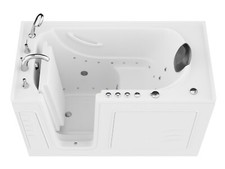 Meditub Walk-In 30 x 60 LEFT or RIGHT Drain Water  Air Jetted Bathtub, White