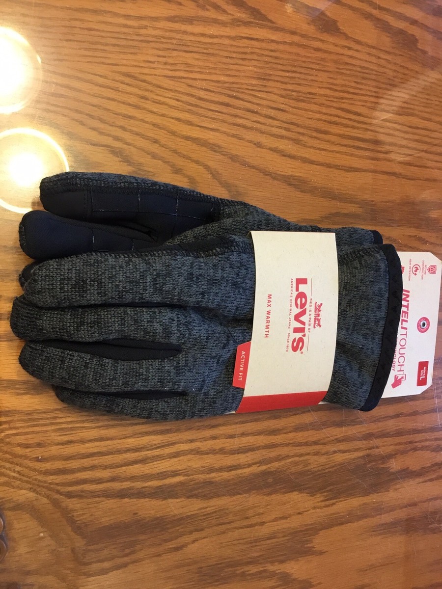 Men's “Levi's” Active Fit/touch Screen Winter Gloves, Size