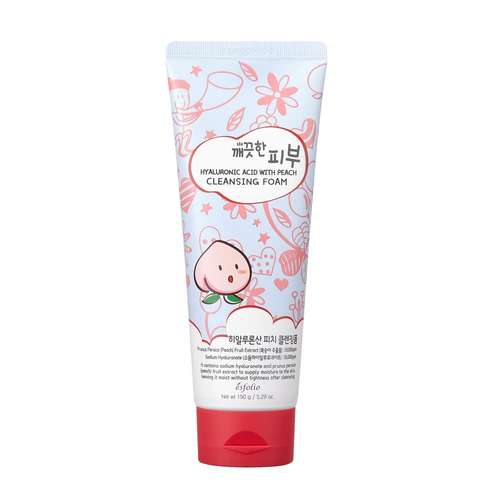Hyaluronic Acid with Peach Cleansing Foam Face Wash – Moisturizing Facial Cleans