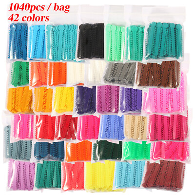 1040pcs  Ortho Elastic Ligature Ties Bands for Brackets Braces Rubber Band