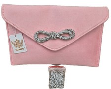 Women Pink Clutch Bag  by KOKO Evening Wedding Shoulder  Party New [217]