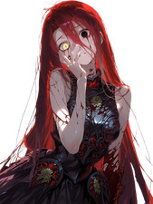 Red-haired armored girl Vinyl Car Decal Sticker 7" Weatherproof