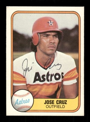 1981 Fleer  #60 Jose Cruz  signed autograph  Ballpoint EAA1 BXCP71