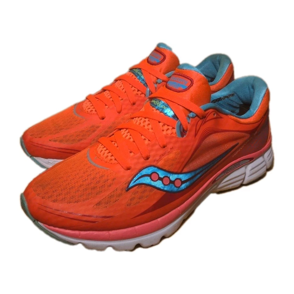 Saucony Kinvara 5 Malla Tenis para Correr Zapatos Atléticos Rojo Verde azulado Para Mujer 11 Foto 2 de 4