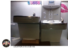 ELKAY ENHANCED LZ SERIES BOTTLE STATION AND COOLERS ENKLZSTL8WS 1A L: 2-0-1-2-1B