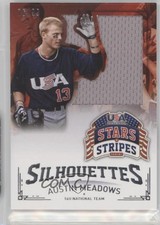 2015 Stars and Stripes Jumbo Swatch Silhouettes Jerseys 76/99 Austin Meadows 9k7