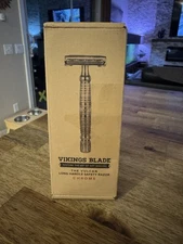 Vikings Blade the Vulcan Long handle Double Edge Safety Razor Chrome (#2085)