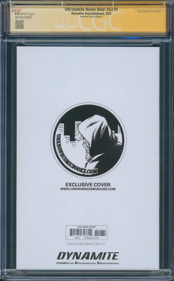 ¡DIE! ¡Namite nunca muere! #1 Mike Krome Firmado "Virgen" Cubierta SS CGC 9.8 Foto 2 de 2