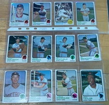 1973 TOPPS BASEBALL = DETROIT TIGERS LOT X 12  MO TOWN CARDS