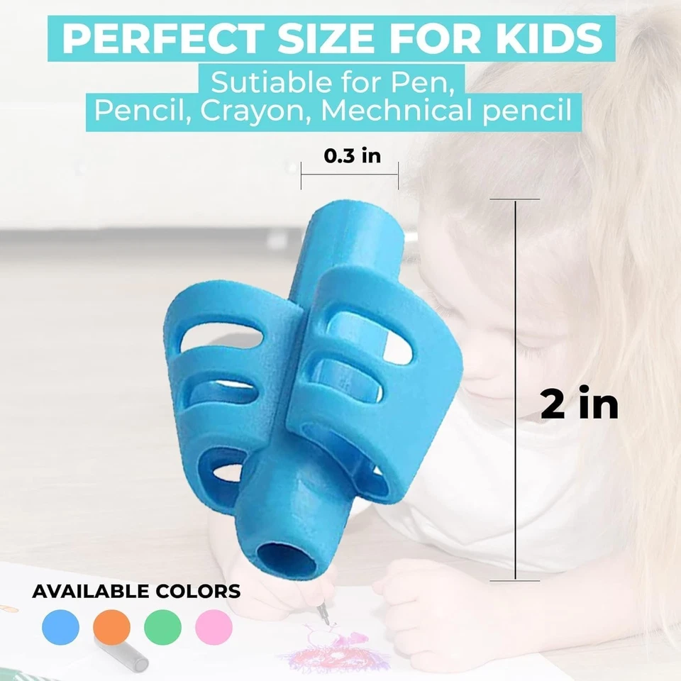 JustBlanks Kids 20/40/60/80/100 Pieces Writing Correction 2 Fingers Pencil Grips - Image 2 of 4