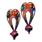 Vintage 1975 Homco Burwood Decorative Wall Sconces for A Tapered Candle