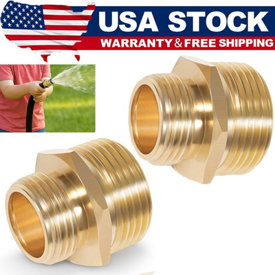 #ad 3 4quot; GHT Male to 1quot; NPT Male Brass Adapter Garden Hose to Pipe Connector Fitting $17.85
