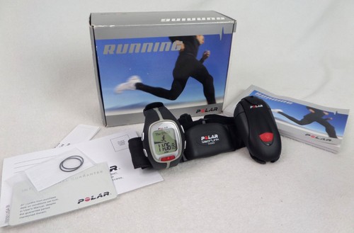Polar RS200sd Fitness Watch w/ Heart Rate Monitor Chest Strap & Foot Pod Tested