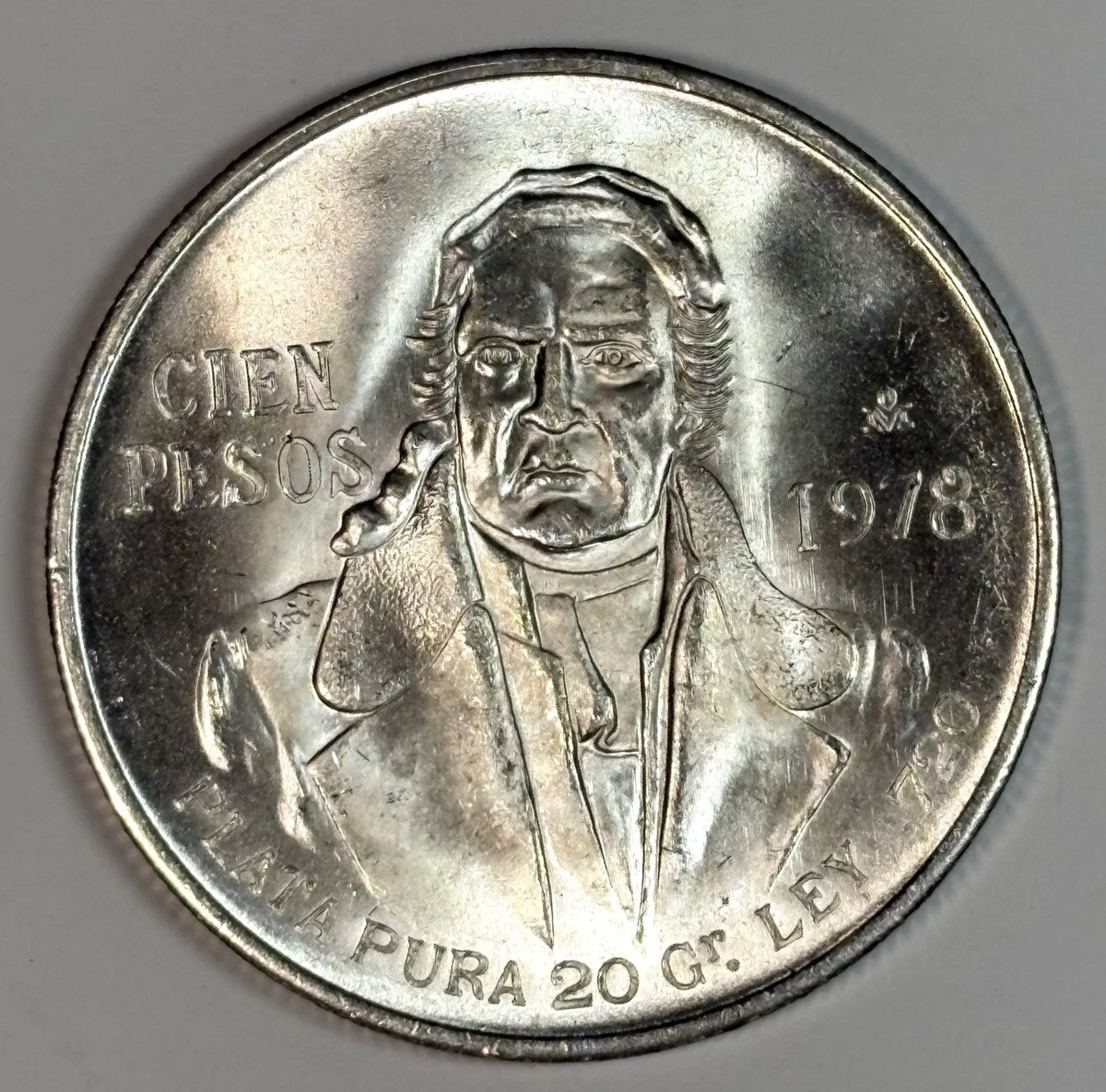 Silver 100 Pesos Denomination 1978 Mexican Coins (1905-Now) for
