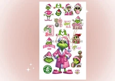 The Grinch Waterslide  Nail Decals