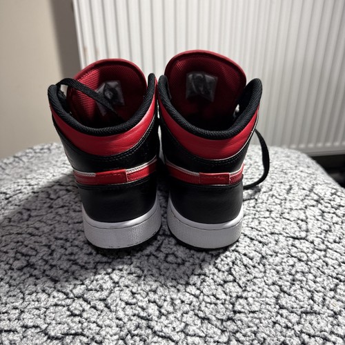nike air jordan 1 mid gym red black white Uk Size 5 - Picture 3 of 7