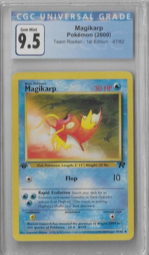 Magikarp (1st Edition) graded CGC 9.5 for sale on eBay