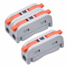 50 Pcs Mini Lever Wire Connectors, 1 in 1 Out DIY Mini Splicing,Compact Wire ...