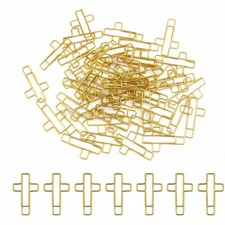 50 Pcs Cross Paper Clips Bible Book Bookmarks for Journaling Bible Study Church