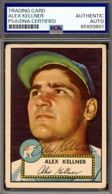 Alex Kellner PSA DNA Vintage Signed 1952 Topps Autograph
