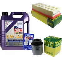 Mann Inspektionspaket 5L Liqui Moly 5W-40 FüR VW Touran 1.4 TSI Tiguan Golf VI
