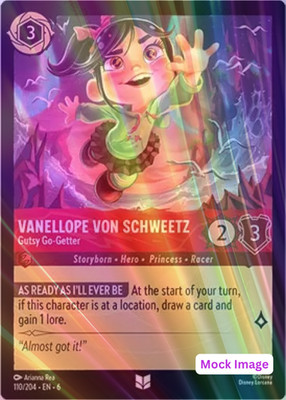 Vanellope von Schweetz - Gutsy Go Getter 110  Cold Foil Lorcana Azurite Sea