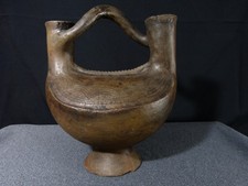 Vase gourde ancienne gargoulette en ceramique poterie terre cuite africaine