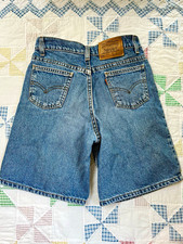 Levi's 565 Boys Denim Shorts Size 10 Vintage Orange Tag Made in USA