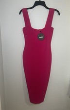 NWT Nookie Passion Midi Bodycon Dress Hot Pink Size S