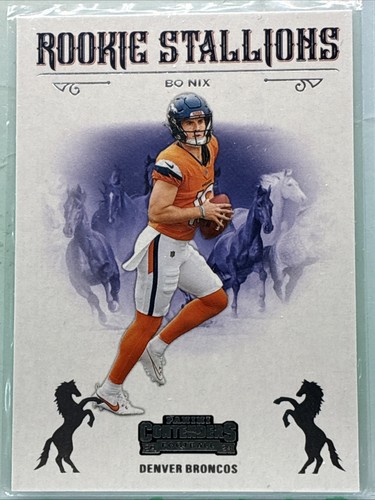 Bo Nix #2 2024 Panini Contenders Rookie Stallions card