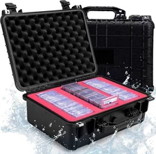 Trading Card Storage Box - Water Resistant Graded Card Slab Case for Sports Card
