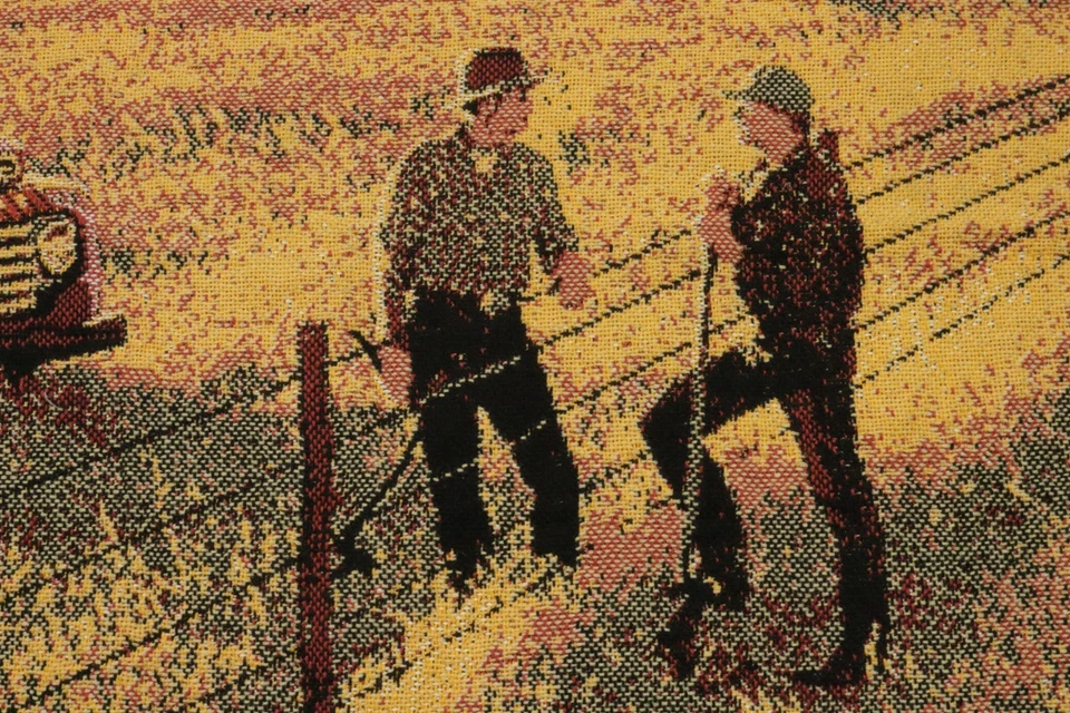 Manta tapiz tejida vintage Ford serie F 50 años flecos 1948-1998 Foto 3 de 4