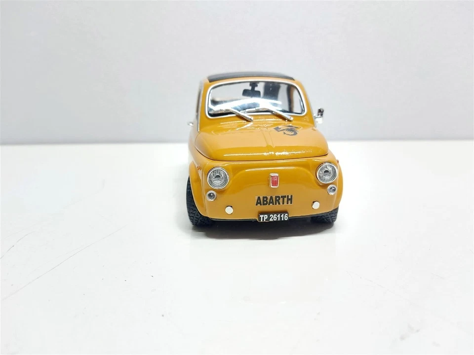Fiat 500 L Abarth Giallo Positano del 1957 - 1/18 Artigianale base Welly - Immagine 2 di 4