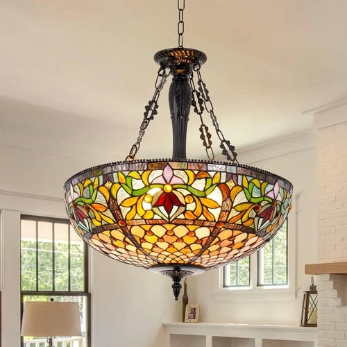 20" Stained Glass Tiffany Style Kitchen Dining Ceiling Pendant Light Fixture NEW