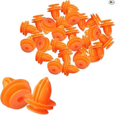 30-Pack Car Door Panel Clips, Nylon Trim Fastener Replacement Push Retainers (Or