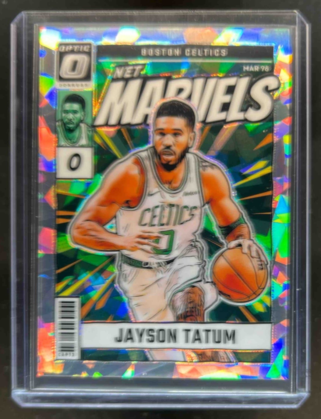 2024-25 Donruss Optic Jayson Tatum Net Marvels Cracked Ice #14/25 Celtics