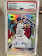 2023 Topps Finest Baseball Josh Jung #FA-JJ Auto PSA 10 Gem